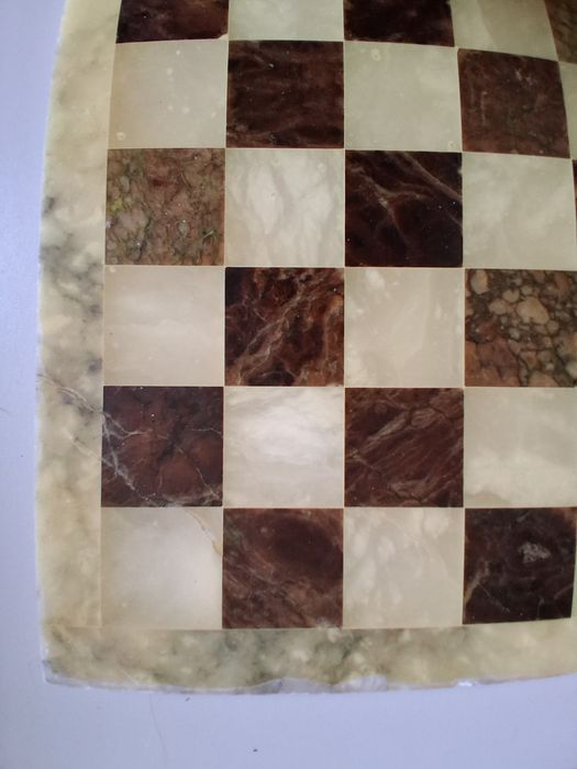Tabuleiro Xadrez Mármore e Alabastro / Marble and Alabaster Chessboard