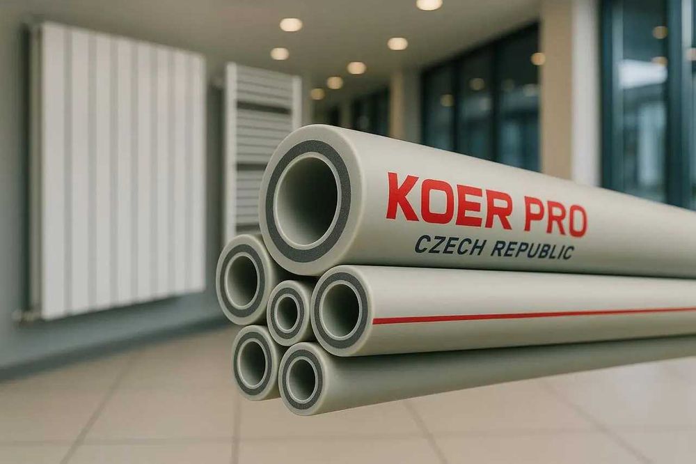 Труби поліпропіленові та фітинги Koer, Wavin, Kalde, Evci