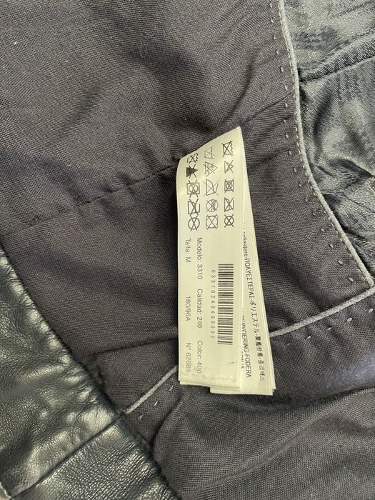 Casaco pele azul escuro Massimo Dutti