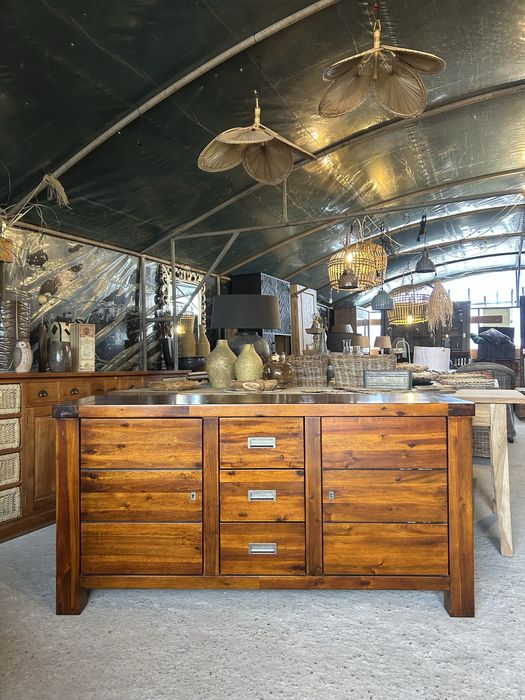 Komoda drewniana akacja nowoczesna 160cm kolonialna