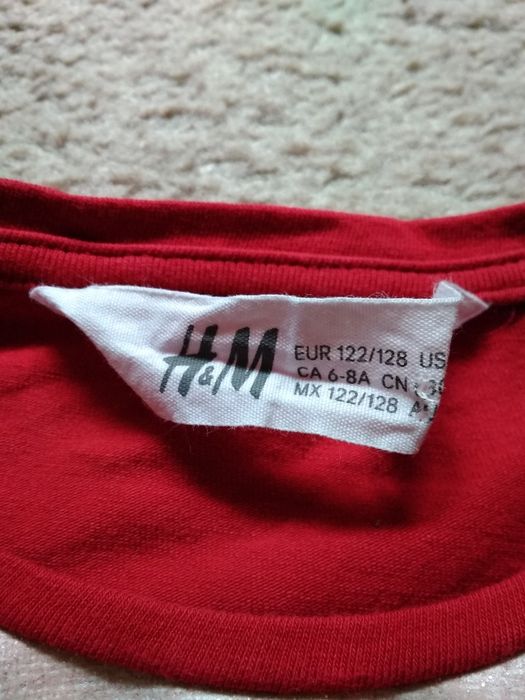 Koszulka bluzka świąteczna H&M 122/128