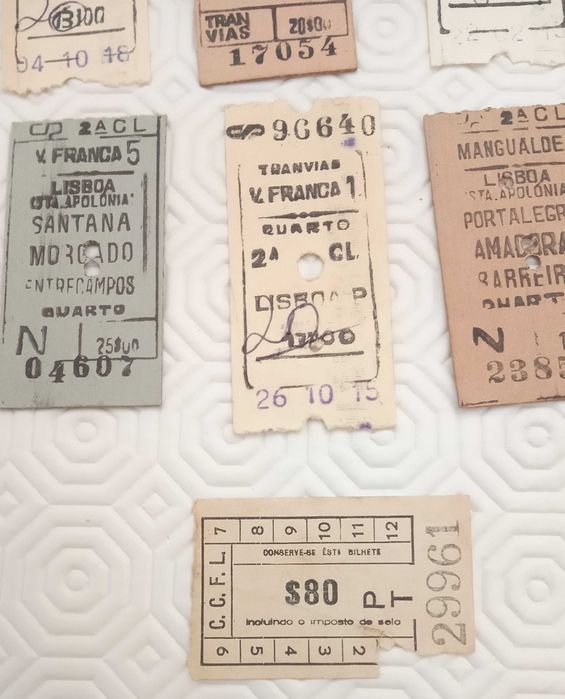 Bilhetes de comboio, CP, muito antigos, desde 5€