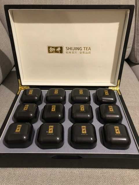 Longjing Tea zestaw z chin po herbacie, pudełka 12 szt.