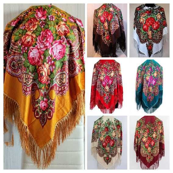 Українська народна хустка, хустина, украинский платок с бахромой