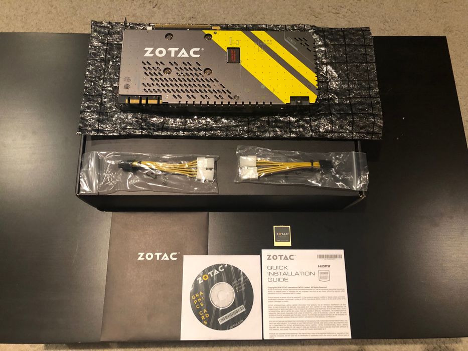 GTX 1080 Zotac 8GB VRAM + Przejściówki do Zasilacza
