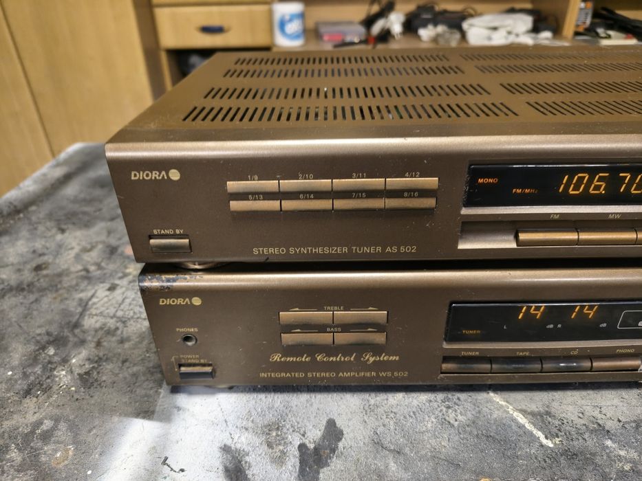 Zestaw Audio Diora WS 502 + AS 502 Wzmacniacz i Tuner