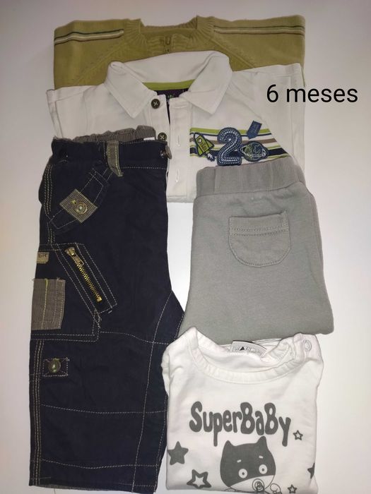 Casacos, sweats, calças 6M