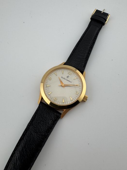 Emilio Carducci vintage szwajcarski zegarek garniturowy