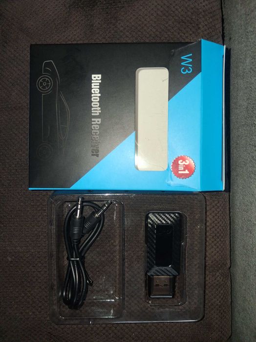W3 Bezprzewodowy odbiornik USB z Bluetooth 5.3, adapter audio AUX, nadajnik FM