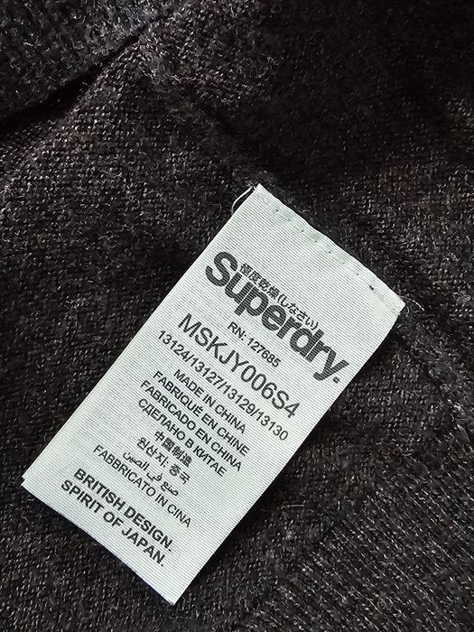 sweter SUPERDRY Japan Cashmere Blend kaszmirowy r. L - jak NOWY
