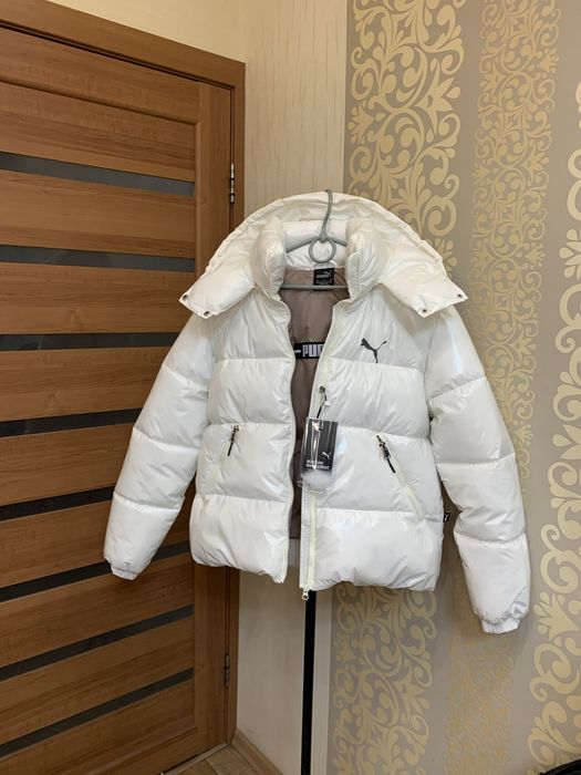 Puma Укороченый Пуховик Жіночій Глянцевий Біле Молоко Лаковий XXS - XL. Є дитячі 104-146