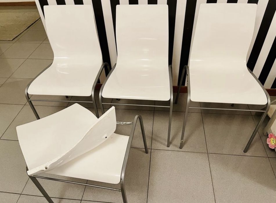 Cadeiras jantar/cozinha brancas