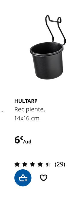 Calha metal c/ vasos IKEA como NOVO (x2)