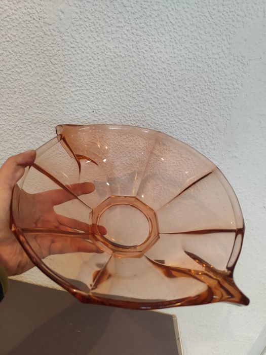 Rozalinowa patera talerz vintage retro prl