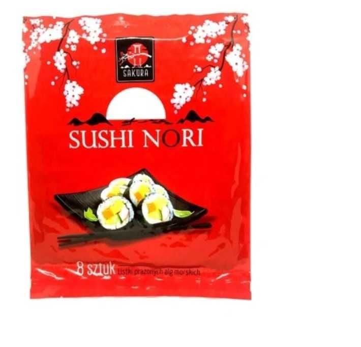 Glony Nori Wodorosty  algi morskie Sakura Sushi Nori 8sztuk/paczka
