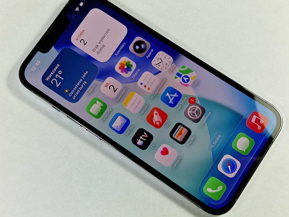 iPhone 13 PRO 128GB / BAT 75% / Grade B / Sierra Blue / + ładowarka