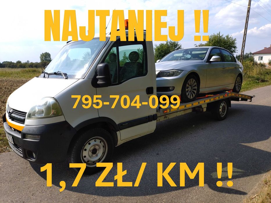 Usługi autolawetą /pomoc drogowa całą dobę - 1.7zł/km   NAJTANIEJ