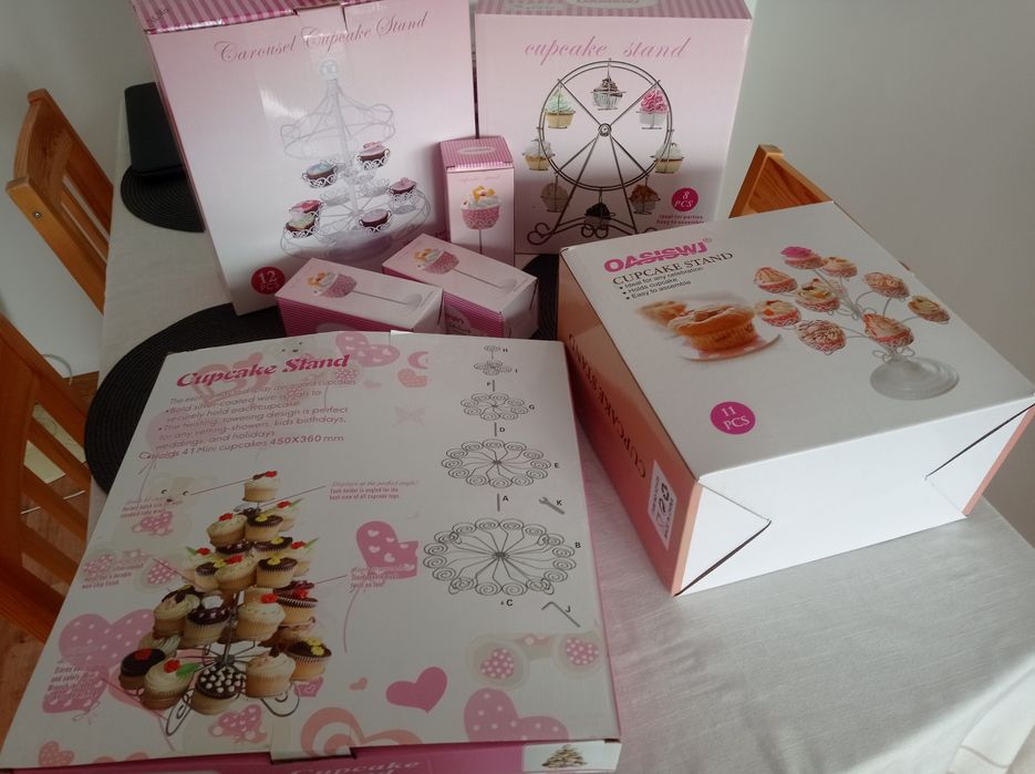 Stojak, patera na muffiny -zestaw / słodki stół