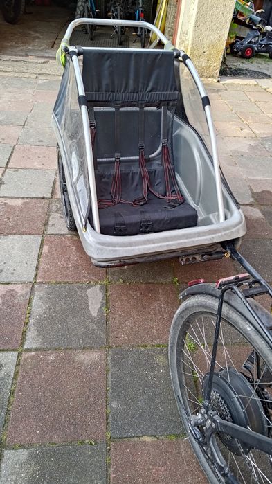 Przyczepka rowerowa holenderska ready roller dwoje dzieci