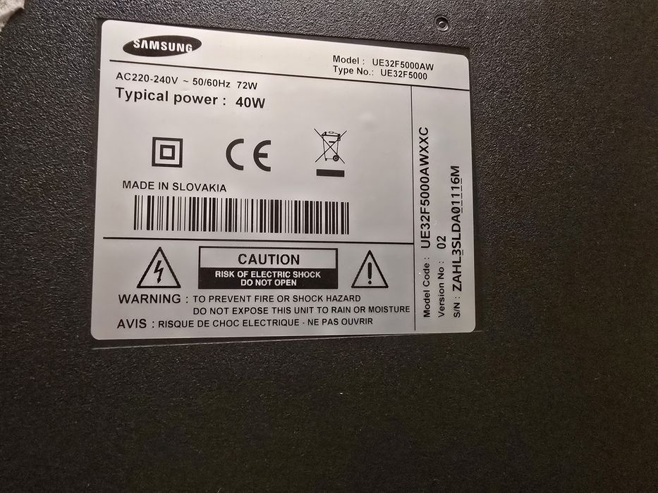 Samsung TV 32" Full HD (UE32F5000AW)
