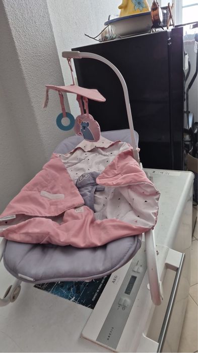 Espreguiçadeira rosa Kinderkraft