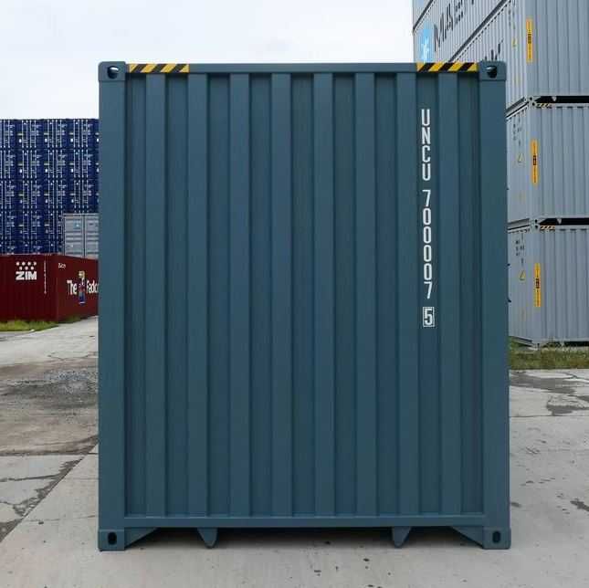Kontener morski, magazynowy 40'HC, nowy, One Way, grafitowy, RAL7016.