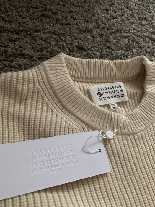 Світлий вʼязаний светр Maison Margiela S M L