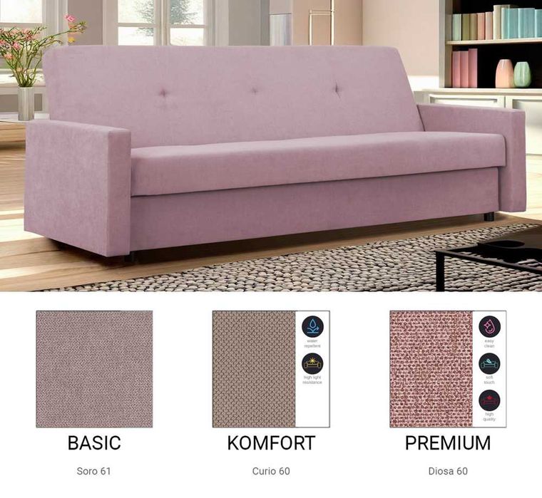 Wersalka z funkcją spania Sora / Różne kolory/ Raty/ SZYBKA DOSTAWA