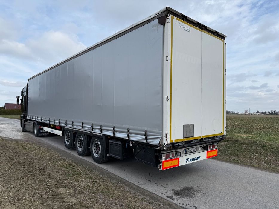 Krone  Półmega! SAF! Podnoszona oś! Podnoszony dach! Bardzo Dobry Stan!