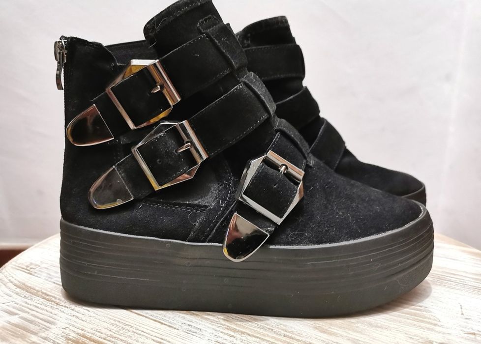 Botins camurça preta, outsider, 38