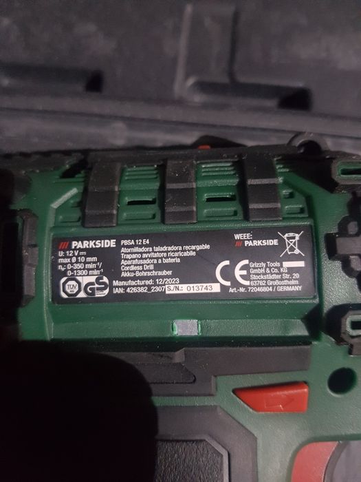 Aparafusadora marca Parkside 12v