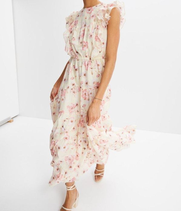 Nowa sukienka kwiaty bawełna 52