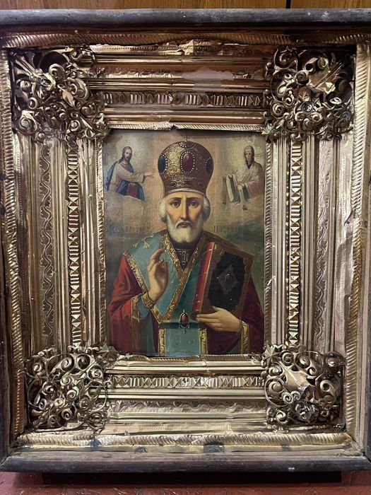 Икона Николай Чудотворец  старинная