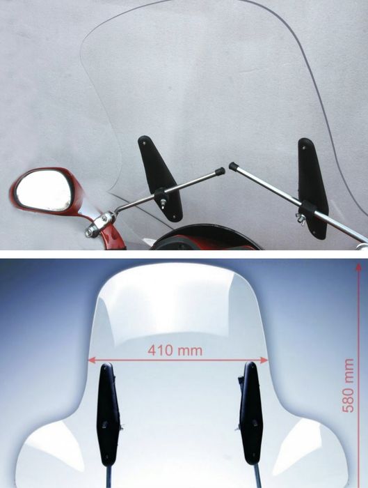 Szyba Owiewka Mocowania 2w1 Skuter Barton Junak Romet Cpi Keeway Sym *