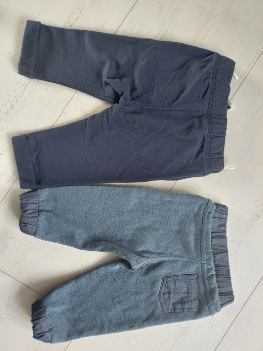 2 pary spodni dresowych C&A i F&F r.74