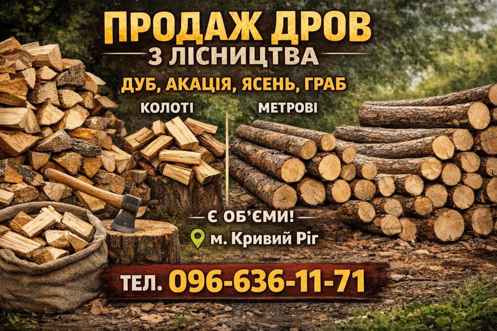 Дрова дуб,акация