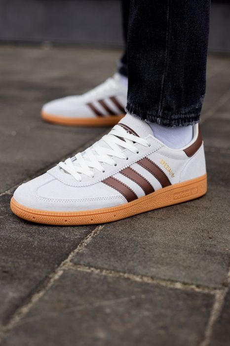 Кросівки Adidas Spezial Handball White/Brown premium