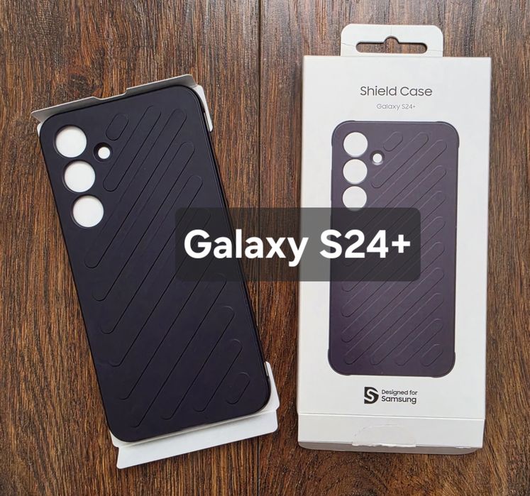 Oryginalne etui na telefon Shield Case Samsung Galaxy S24+ ciemny fioletowy