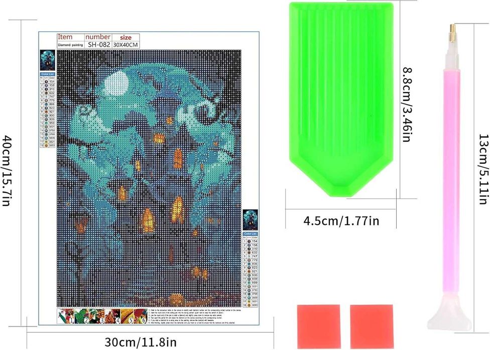 DIY Zestaw do malowania diamentami 5D dekoracja ścienna NOWE s069