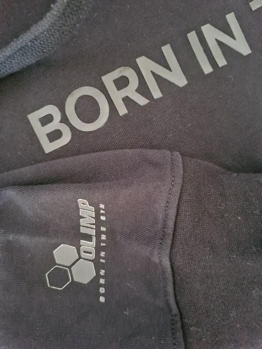 Czarna bluza sportowa Born in the gym Olimp XL