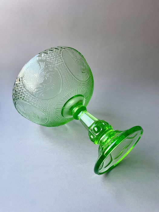 Owocarka medaliony HSG Ząbkowice kolorowe szkło PRL Sosnowiec • OLX.pl