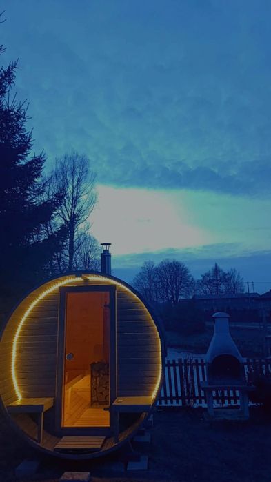 Domek balia jacuzzi sauna staw Kaszuby