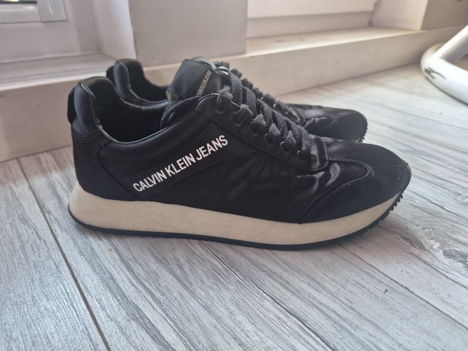Sneakersy calvin Klein jill satynowe czarne rozmiar 38 eleganckie