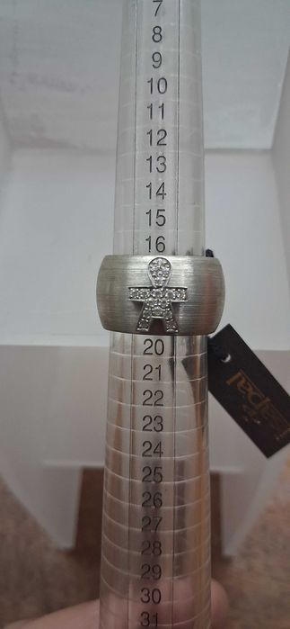 Anel prata com figura menino