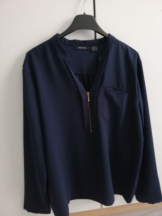 Elegancka bluzka granatowa rozmiar 42 ESMARA