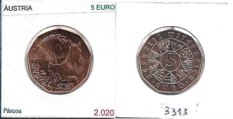 Áustria - - - 5 Euros - 2020 - - - Páscoa 2020 - - - Moeda
