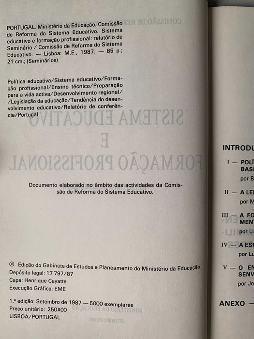 Sistema Educativo e Formação Profissional