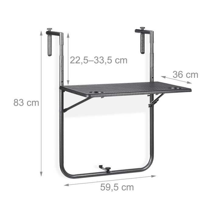 Stolik balkonowy relaxdays