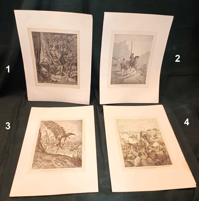 Gravuras Dom Quixote de la Mancha Gustave Doré H. Pisan 1866