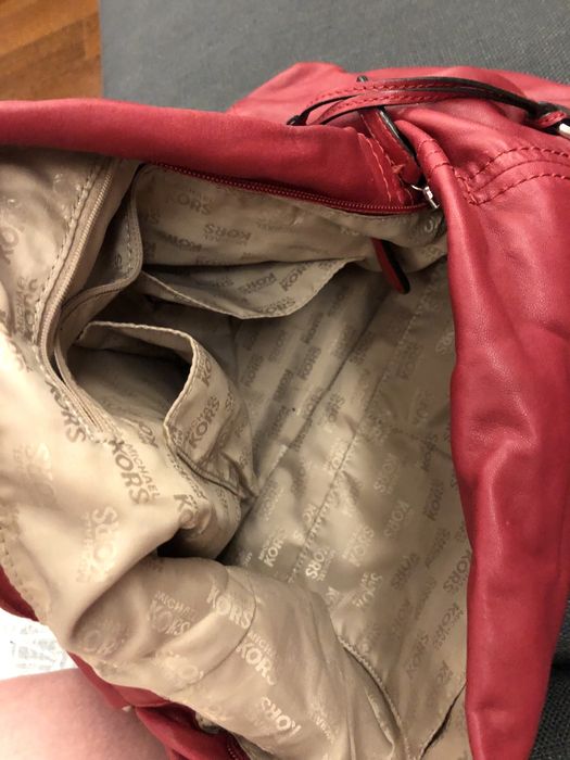 Mala em couro vermelho, Michael Kors